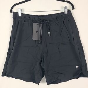NEW Fabletics The One 7" Shorts Elastic Waist Pockets Black Sz L